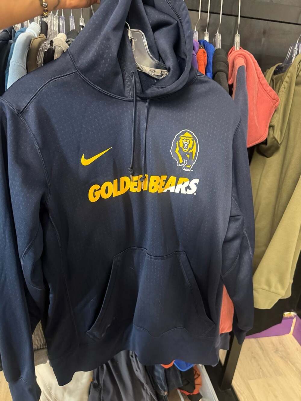 Nike California Golden Bears Therma-FIT Navy Blue Hoodie Size M